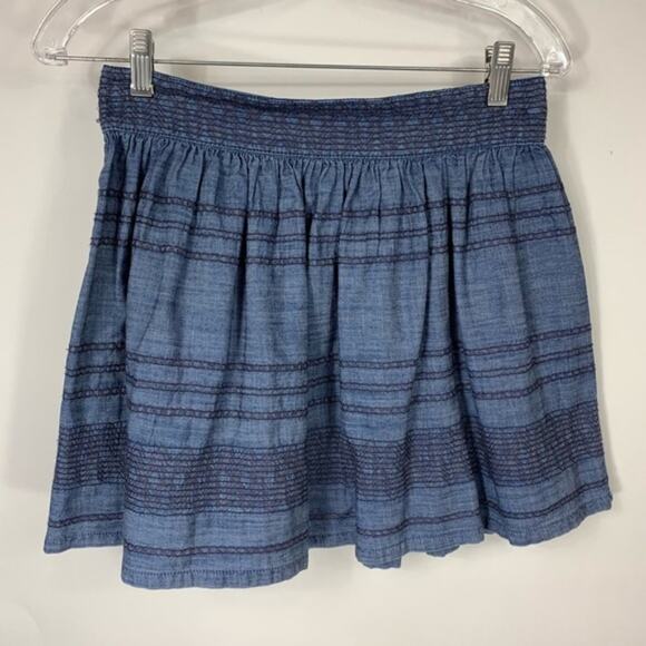 American Eagle Outfitters Chambray Mini Skirt Sz 0 - Picture 1 of 5